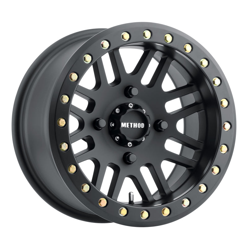 Method MR406 UTV Beadlock 15x8 4+4/-2mm Offset 4x156 132mm CB Matte Black w/BH-H24100 Wheel - eliteracefab.com