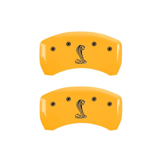 MGP Rear set 2 Caliper Covers Engraved Rear Tiffany Snake Yellow finish black ch MGP