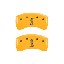 Load image into Gallery viewer, MGP Rear set 2 Caliper Covers Engraved Rear Tiffany Snake Yellow finish black ch MGP