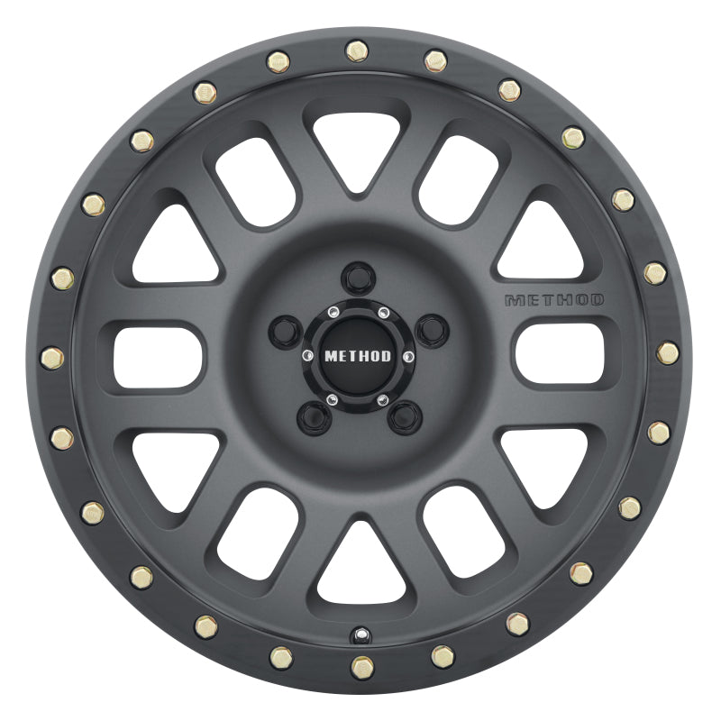 Method MR309 Grid 17x8.5 0mm Offset 5x5 94mm CB Titanium/Black Street Loc Wheel - eliteracefab.com