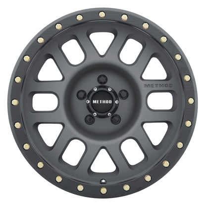 Method MR309 Grid 17x8.5 0mm Offset 5x5 94mm CB Titanium/Black Street Loc Wheel - eliteracefab.com