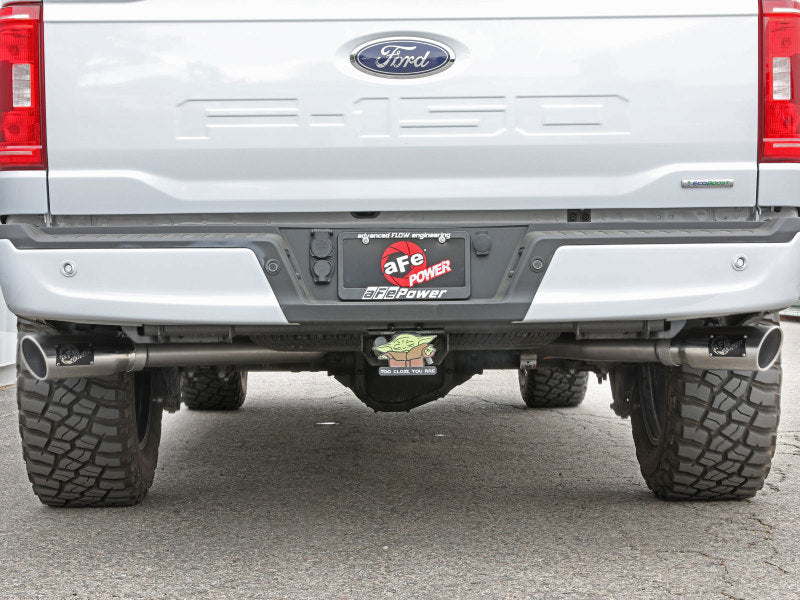 aFe Vulcan 3in 304 SS Cat-Back Exhaust 2021 Ford F-150 V6 2.7L/3.5L (tt)/V8 5.0L w/ Polished Tips aFe