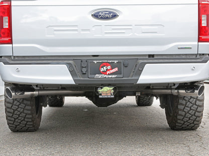 aFe Vulcan 3in 304 SS Cat-Back Exhaust 2021 Ford F-150 V6 2.7L/3.5L (tt)/V8 5.0L w/ Polished Tips aFe