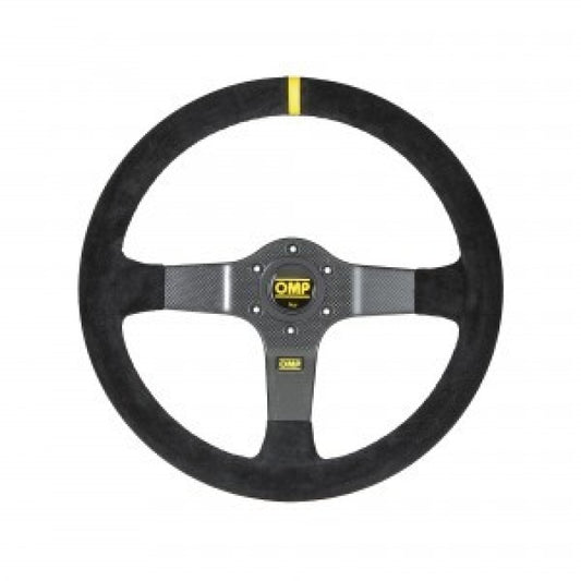 OMP Rally Carbon 350mm 95mm Deep-Dish Suede Steering Wheel - Black – OD0-2028-071
