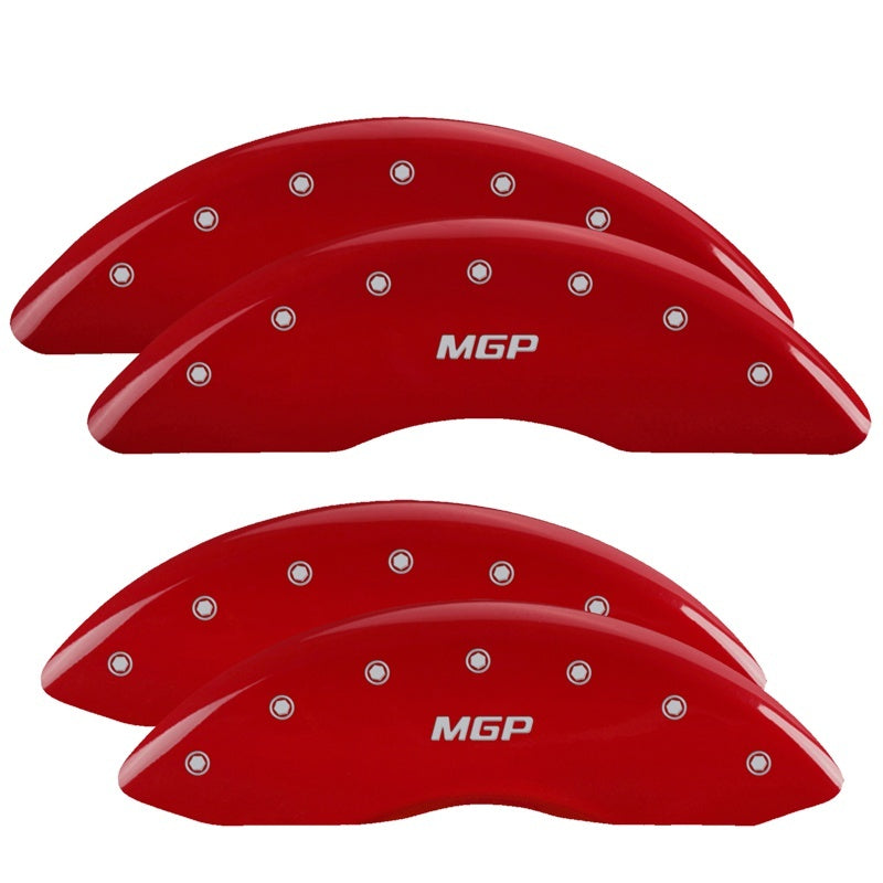 MGP Front set 2 Caliper Covers Engraved Front Chevy racing Yellow finish black ch MGP