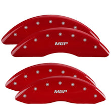 Load image into Gallery viewer, MGP 4 Caliper Covers Engraved Front &amp; Rear MGP Red finish silver ch MGP