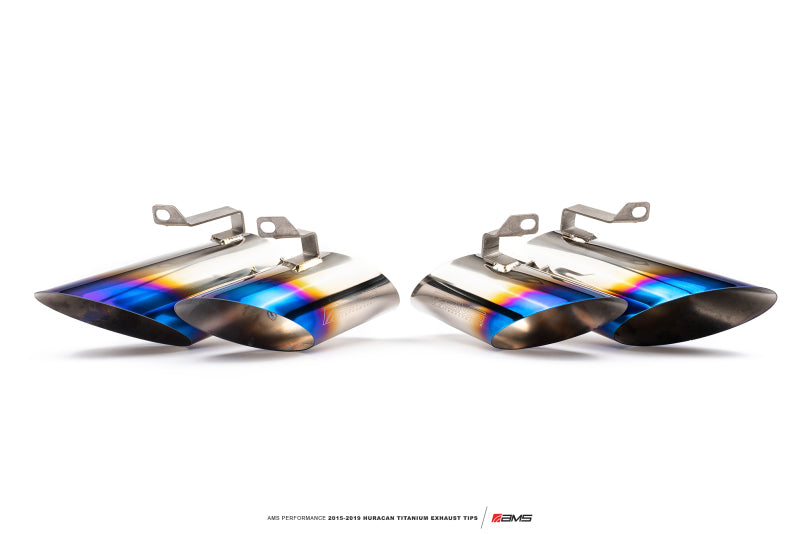 AMS Performance 15-19 Lamborghini Huracan Titanium Exhaust Tips AMS
