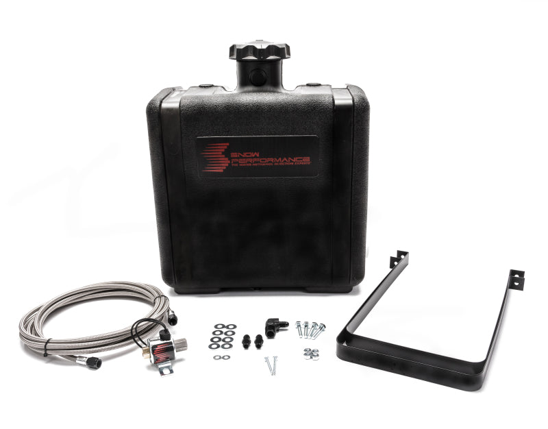 Snow Performance Water Tank Upgrade 7gal (w/Braided SS Line/Brackets/Solenoid/4AN Fittings) - eliteracefab.com