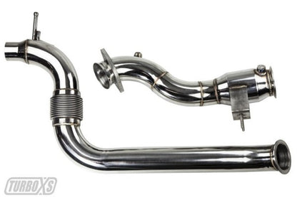 Turbo XS 2015+ Ford Mustang Ecoboost Downpipe w/ High Flow Catalytic Converter Turbo XS