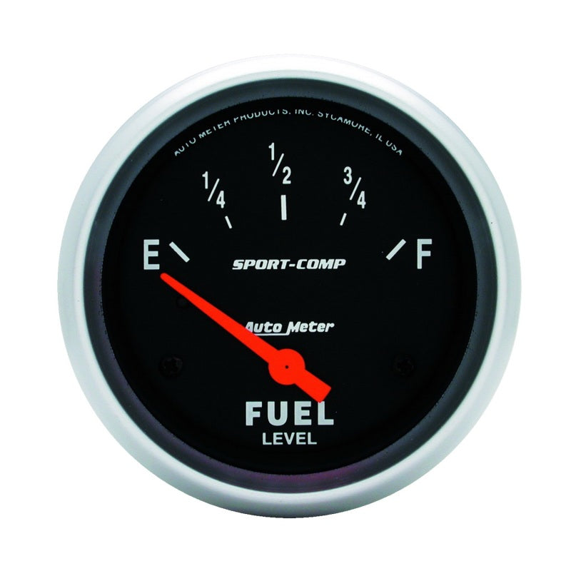 AutoMeter Gauge Fuel Level 2-5/8in. 0 Ohm(e) to 30 Ohm(f) Elec Sport-Comp 3517