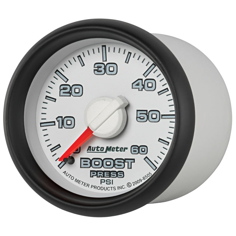 AutoMeter GAUGE; BOOST; 2 1/16in.; 60PSI; MECHANICAL; RAM GEN 3 FACTORY MATCH Dodge 2003-2009 - eliteracefab.com