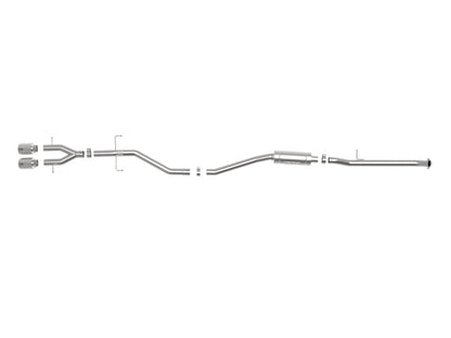 aFe Takeda 2.5in 304SS Cat-Back Exhaust System 17-20 Honda Civic SI Coupe L4-1.5L (t) - Polished Tip aFe