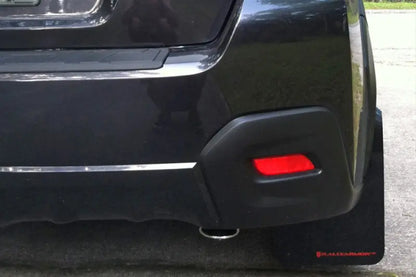 Rally Armor 13+ Subaru XV Crosstrek Black Mud Flap w/ Grey Logo - eliteracefab.com