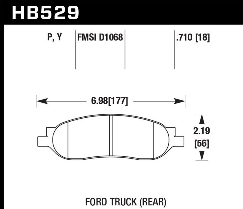 Hawk 05-07 Ford F-250/F-350 SuperDuty Street Rear Brake Pads - eliteracefab.com