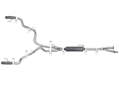 aFe MACH Force-Xp Cat-Back Exhaust w/Dual Hi-Tuck Tips Black 17-18 Ford F-150 Raptor V6-3.5L (tt) aFe