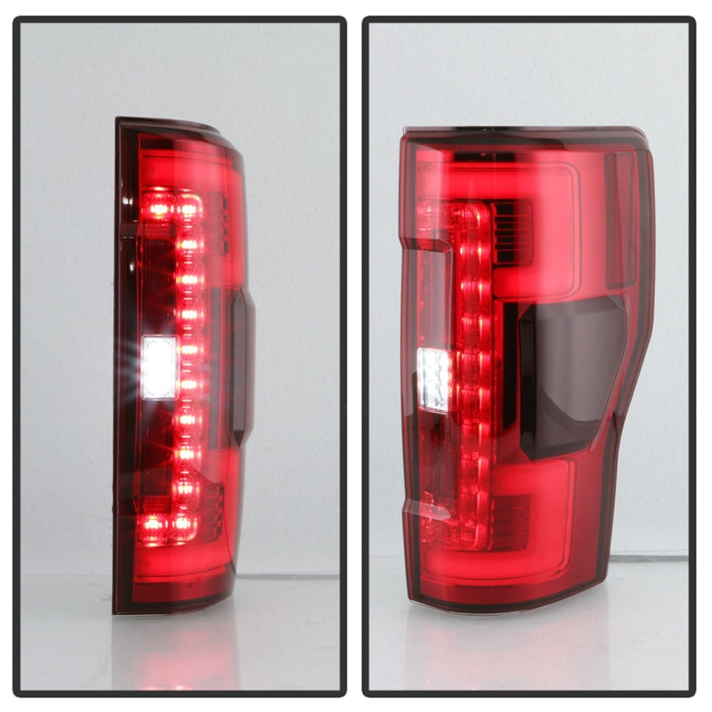 Spyder 17-18 Ford F-250 SD (w/Blind Spot Sensor) LED Tail Lights - Red Clr (ALT-YD-FS17BS-LED-RC) - eliteracefab.com