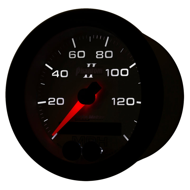 Autometer Phantom II 3-3/8in 0-140MPH In-Dash Electronic GPS Programmable Speedometer 7580