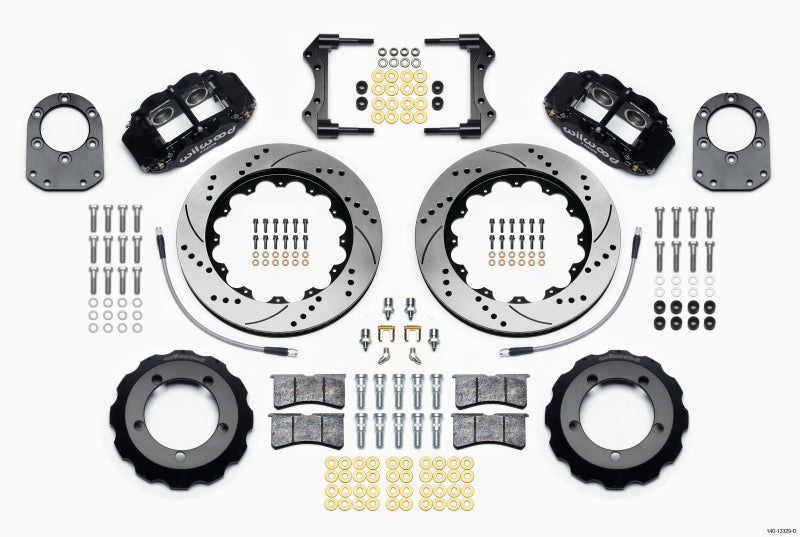 Wilwood Narrow Superlite 4R Front Hat Kit 14.00in Drilled 66-75 Ford Bronco Dana 30/44 w/Lines Wilwood