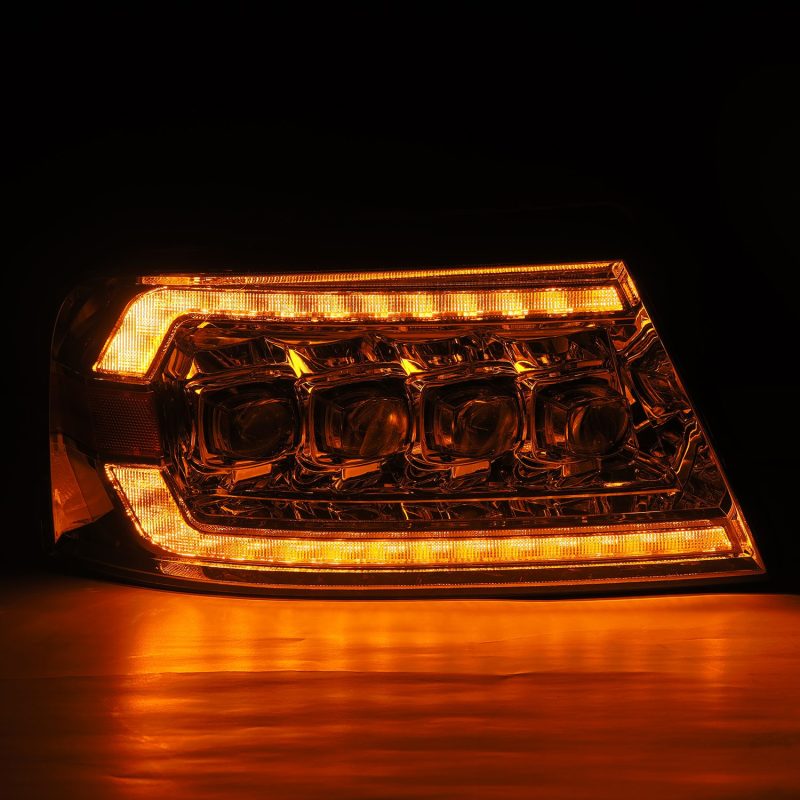 AlphaRex 880129 04-08 Ford F150 / 06-08 Lincoln Mark LT NOVA LED Proj Headlights Chrome w/Activ Light/Seq