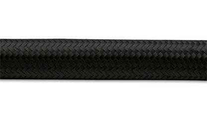 Vibrant -6 AN Black Nylon Braided Flex Hose (50 foot roll) - eliteracefab.com