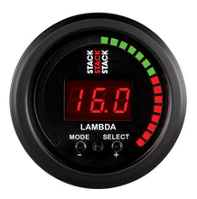 Load image into Gallery viewer, Autometer Stack Instruments 52mm Wideband Air-Fuel Ratio (LAMBDA) Gauge - Black - eliteracefab.com