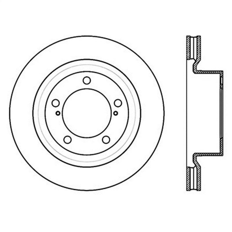 StopTech 07-09 Toyota Tundra / 08-09 Toyota Sequoia Front Left Slotted & Drilled Rotor - eliteracefab.com