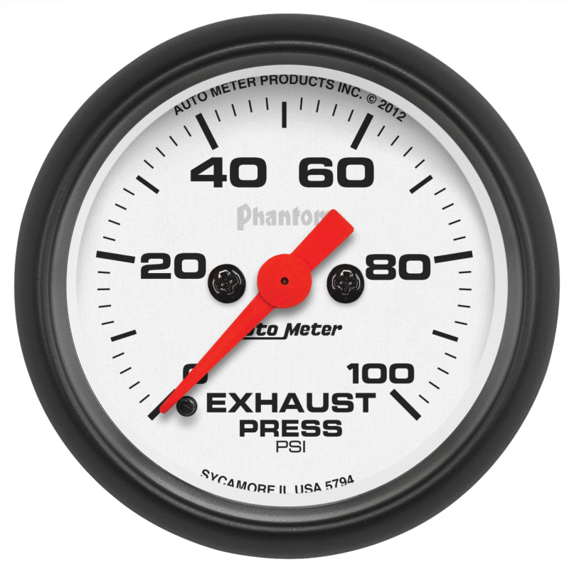 Autometer Phantom 2 1/16 100psi Digital Stepper Motor Exhaust Pressure Gauge 5794