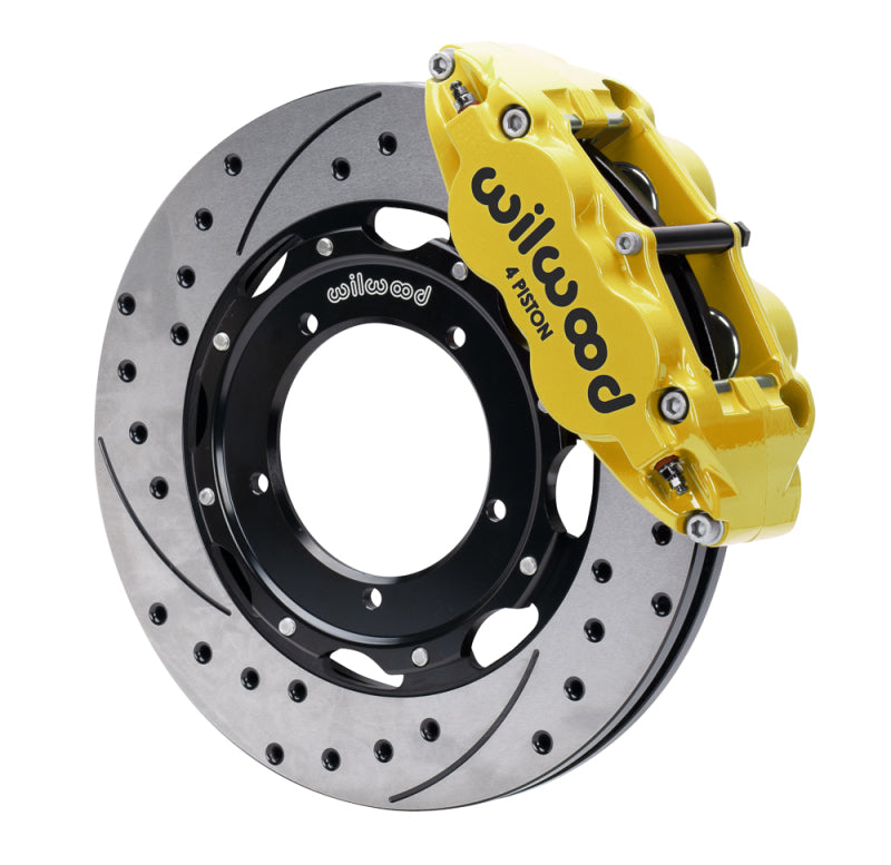 Wilwood 69-74 Porsche 911 Front Superlite Brake Kit 3in MT Drilled & Slotted Face - Yellow Wilwood