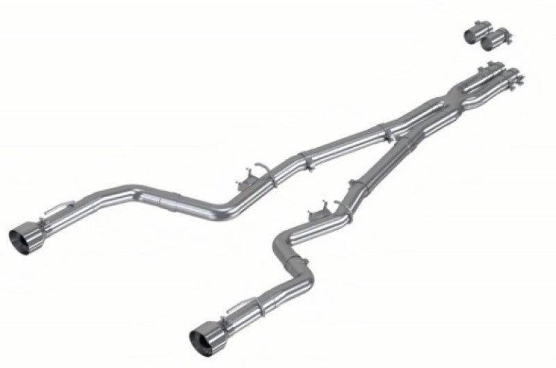 MBRP 17-21 Charger 5.7L/6.2L/6.4L 3in Race Profile Cat-Back w/ Dual Tips Aluminized Steel Exhaust - eliteracefab.com