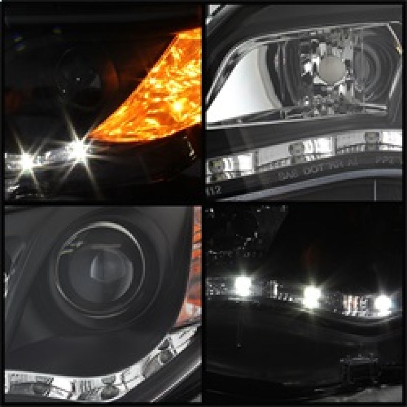 Spyder Toyota Camry 12-14 Projector Headlights DRL Blk High 9005 (Not Included PRO-YD-TCAM12-DRL-BK - eliteracefab.com