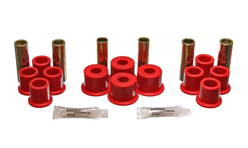 Energy Suspension 8/81-96 Ford F100/F150 2WD Red Rear Leaf Spring Bushing Set - eliteracefab.com