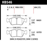 Hawk Performance DTC-70 Brake Pads - HB546U.654