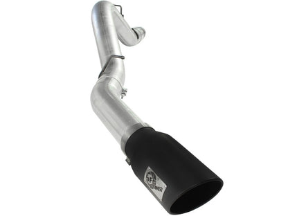 aFe Atlas Exhaust 5in DPF-Back Al Steel 11-13 GM Diesel Trucks V8-6.6L (td) LML (Blk Tip) - eliteracefab.com