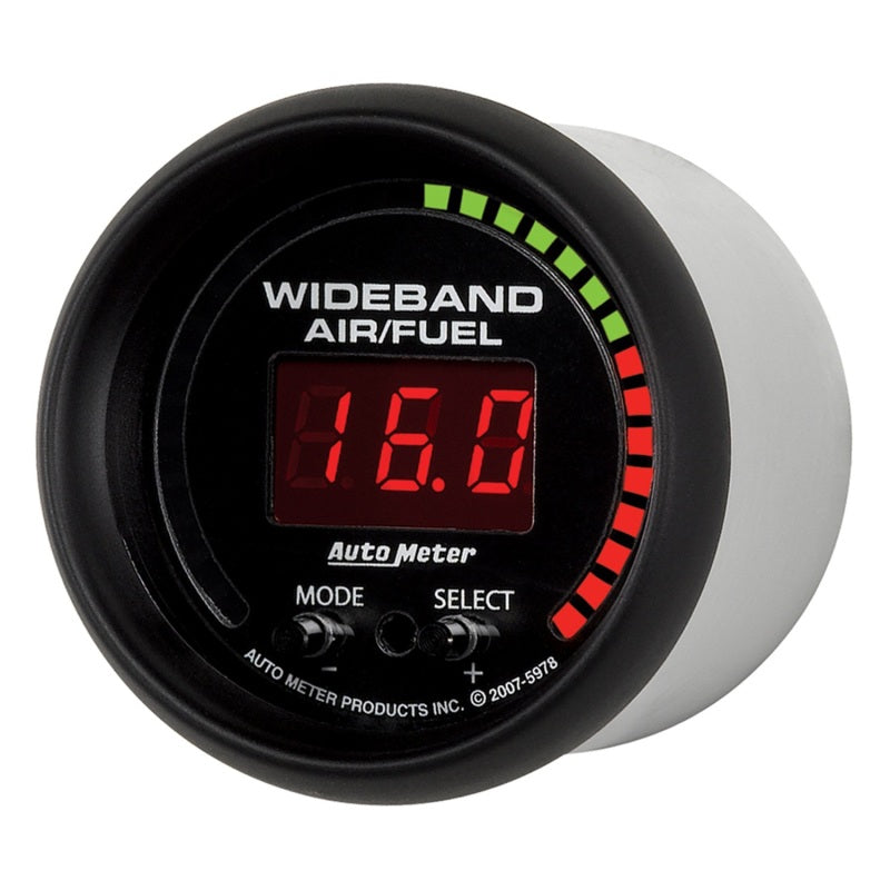 AutoMeter GAUGE; AIR/FUEL RATIO-PRO; 2 1/16in.; 10:1-20:1; DIGITAL W/PEAK/WARN; ES - eliteracefab.com