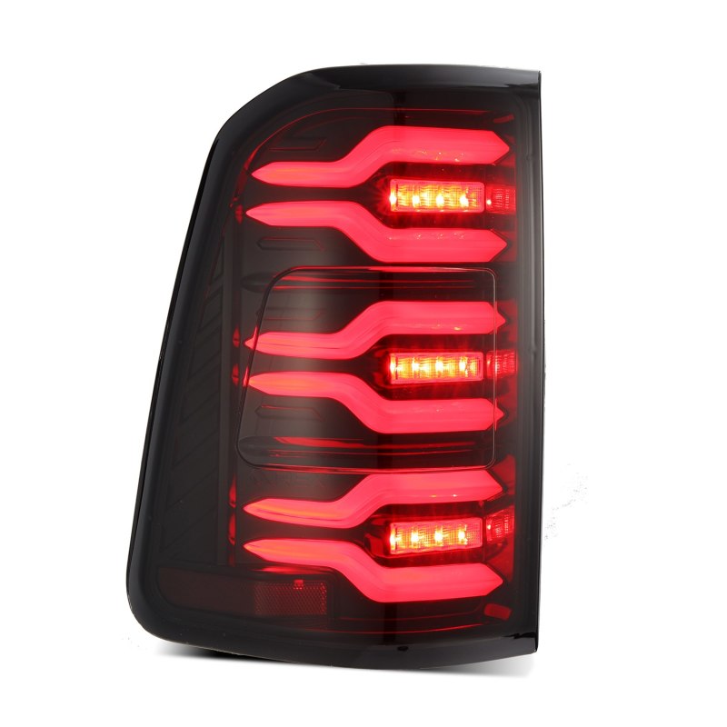 AlphaRex 19-21 Dodge Ram 1500 Luxx-Series LED Tail Lights Black/Red w/Activ Light/Seq Signal - eliteracefab.com