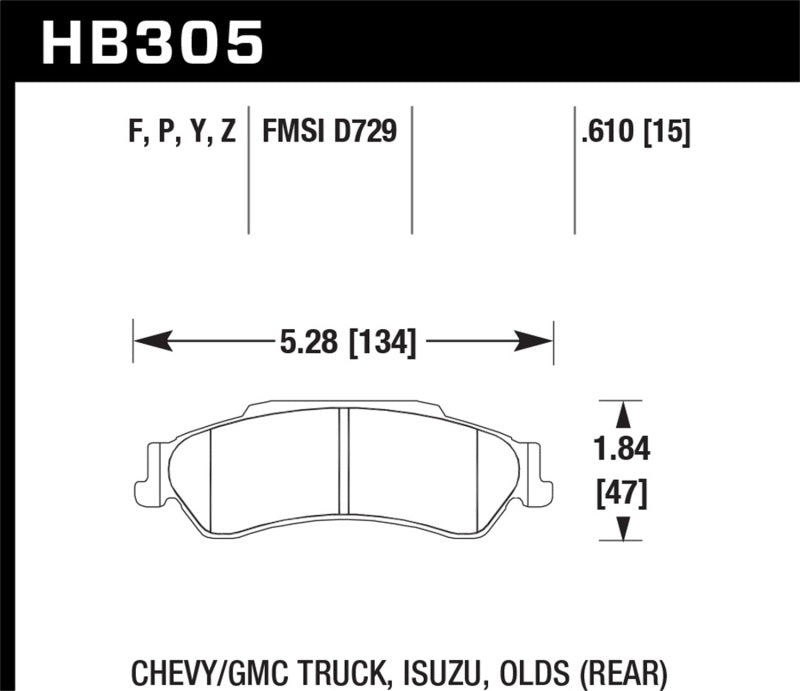 Hawk Performance Super Duty Brake Pads - HB334P.705