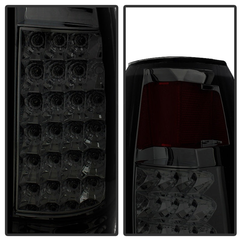 Xtune Yukon Denali 99-00 LED Tail Lights w/ 3rd LED Brake Light Smoked ALT-JH-CCK88-LED-SET-SM - eliteracefab.com