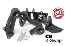 Load image into Gallery viewer, Innovative 90-93 Accord K-Series Black Steel Mounts 95A Bushings (Not K24 Trans)