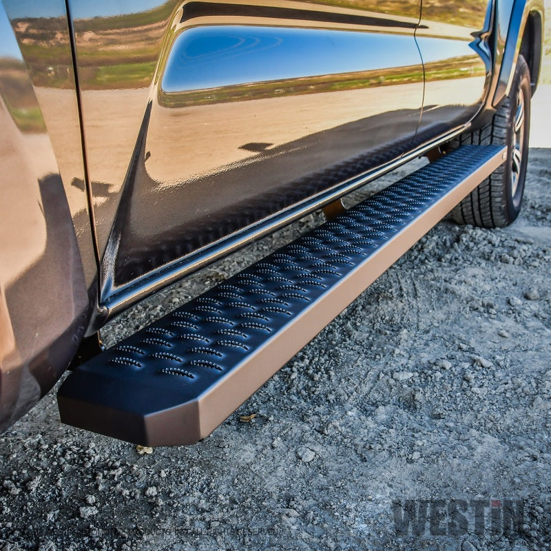 Westin Grate Steps Running Boards 79 in - Textured Black - eliteracefab.com