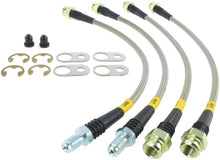 Load image into Gallery viewer, StopTech 08-10 Mitsubishi Lancer Ralliart Stainless Steel Rear Brake Lines - eliteracefab.com