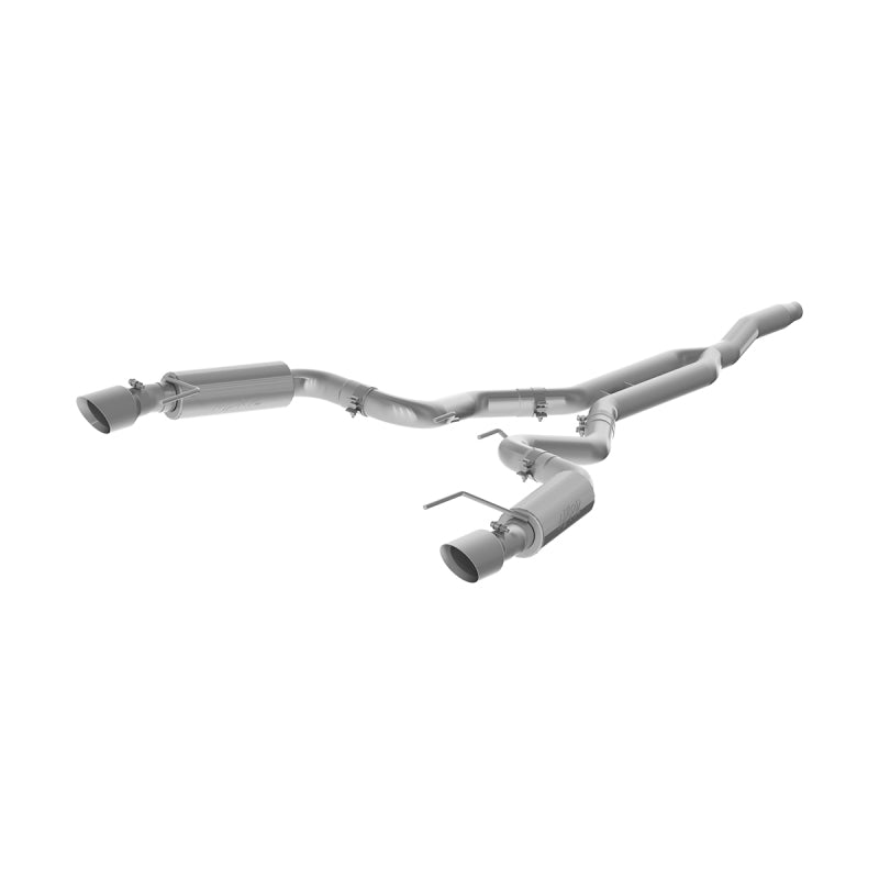 MBRP 15-18 Ford Mustang EcoBoost 2.3L T409 3in Cat Back Dual Split Rear Exit (Race Version) - eliteracefab.com