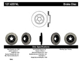 StopTech 1/02-05 Infiniti G35 (alloy disc) / 6/02-05 Nissan 350Z Slotted & Drilled Left Front Rotor