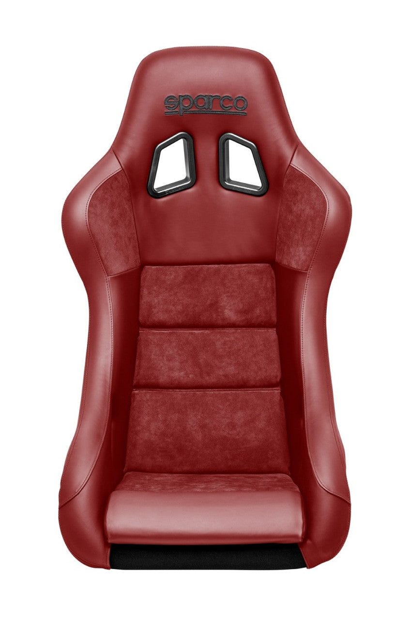 Sparco Seat QRT Performance Leather/Alcantara Red (Must Use Side Mount 600QRT) - eliteracefab.com