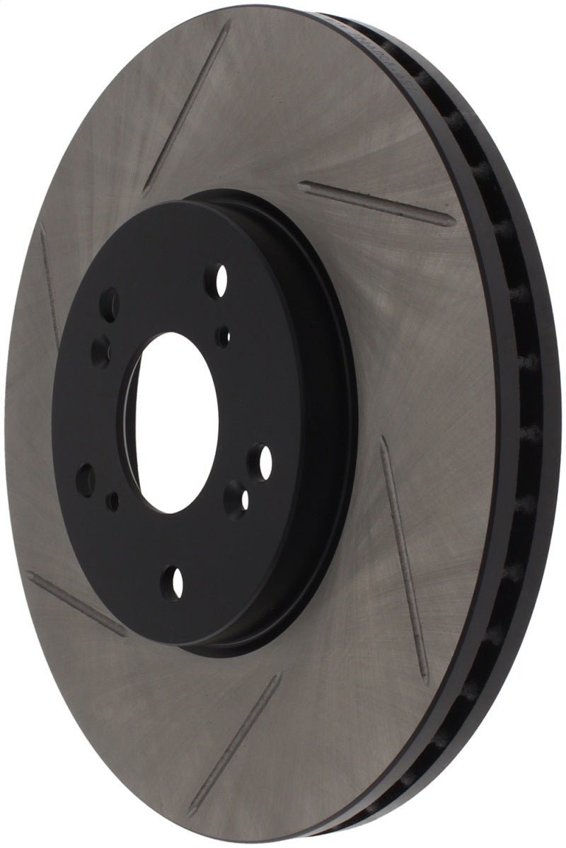 StopTech Power Slot Slotted 99-08 Acura TL (STD Caliper) / 01-03 CL / 04-09 TSX Front Right Rotor - eliteracefab.com
