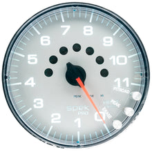 Load image into Gallery viewer, Autometer Spek-Pro Gauge Tachometer 5in 11K Rpm W/Shift Light &amp; Peak Mem Silver/Chrome