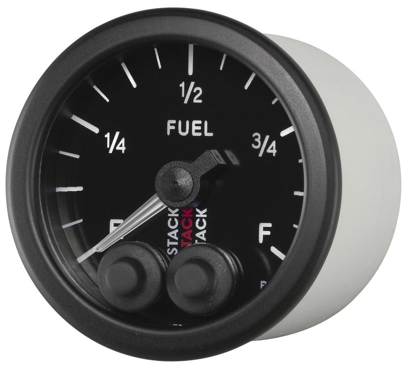 Autometer Stack 52mm 0-280 Ohm Programmable Pro-Control Fuel Level Gauge - Black ST3515