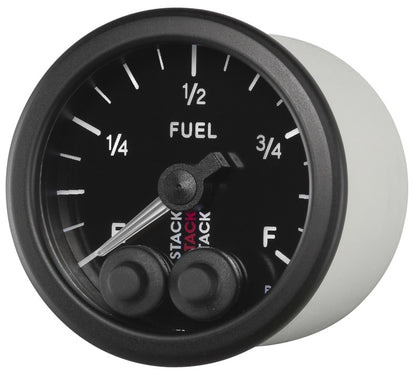 Autometer Stack 52mm 0-280 Ohm Programmable Pro-Control Fuel Level Gauge - Black ST3515
