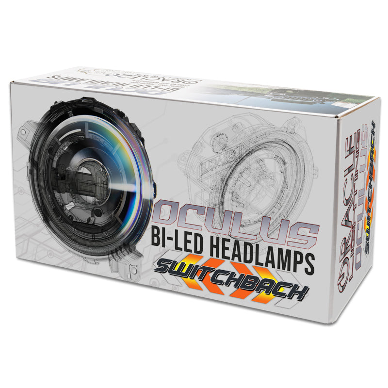 Oracle Jeep JL/Gladiator JT Oculus Switchback Bi-LED Projector Headlights - Amber/White Switchback - eliteracefab.com