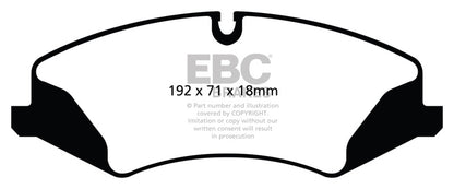 EBC 14+ Land Rover LR4 3.0 Supercharged Yellowstuff Front Brake Pads - eliteracefab.com