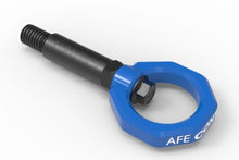 Load image into Gallery viewer, aFe Control Front Tow Hook Blue BMW F-Chassis 2/3/4/M - eliteracefab.com